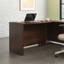 Sauder Affirm Engineered Wood 72"x30" Desk With Return Bundle In Noble Elm/Brown -CYMAX Sales 2729025 5 L