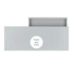 Bowery Hill Modern Wood Side Storage Desk With 4 Drawers Silver Hardware In Gray -CYMAX Sales 2732102 32 L