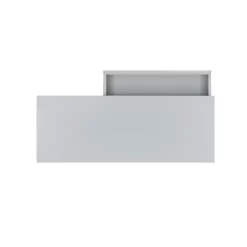 Bowery Hill Modern Wood Side Storage Desk With 4 Drawers Silver Hardware In Gray -CYMAX Sales 2732102 9 L