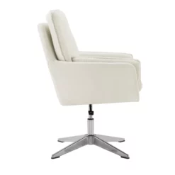 Bowery Hill Modern / Contemporary Metal Swivel Chair In White -CYMAX Sales 2732144 16 L