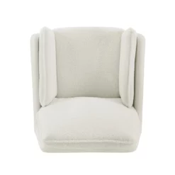Bowery Hill Modern / Contemporary Metal Swivel Chair In White -CYMAX Sales 2732144 17 L
