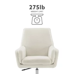 Bowery Hill Modern / Contemporary Metal Swivel Chair In White -CYMAX Sales 2732144 30 L