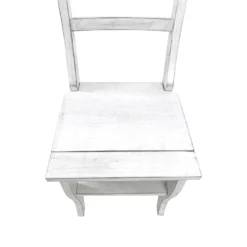 Carolina Classics Antique Folding Library Ladder Chair In White -CYMAX Sales 2732841 10 L