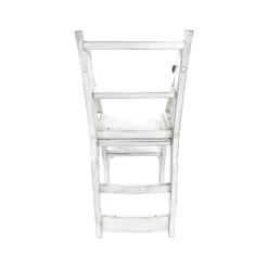 Carolina Classics Antique Folding Library Ladder Chair In White -CYMAX Sales 2732841 3 L