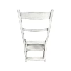 Carolina Classics Antique Folding Library Ladder Chair In White -CYMAX Sales 2732841 4 L