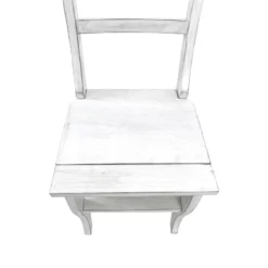 Carolina Classics Antique Folding Library Ladder Chair In White -CYMAX Sales 2732841 9 L