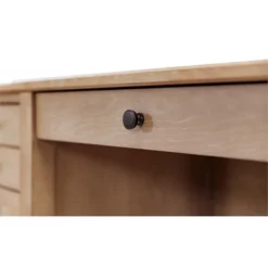 Modern Wood Credenza Wood Office Desk Writing Fully Assembled Light Brown 15 Modern Wood Credenza Wood Office Desk Writing Fully Assembled Light Brown -CYMAX Sales 2734289 4 L