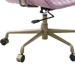 Office Chair With Leather Seat And Channel Stitching Pink 18 Office Chair With Leather Seat And Channel Stitching Pink -CYMAX Sales 2738605 7 L