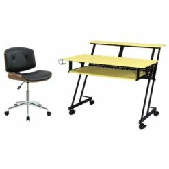 Home Square 2-Piece Set With Office Chair And Recording Studio Desk