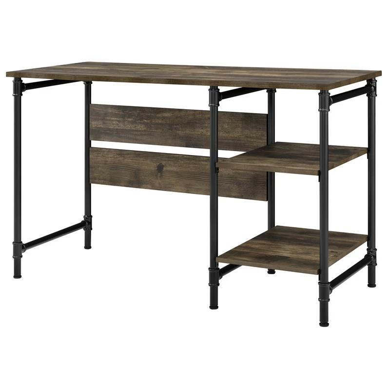 UrbanPro Modern / Contemporary Single Pedestal Desk In Rustic 3 UrbanPro Modern / Contemporary Single Pedestal Desk In Rustic