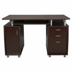 Catania Modern / Contemporary Chocolate Finish Computer Desk -CYMAX Sales 2740359 12 L