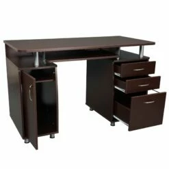 Catania Modern / Contemporary Chocolate Finish Computer Desk -CYMAX Sales 2740359 16 L