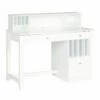Catania Modern / Contemporary Solid Wood Writing Desk With Hutch In White -CYMAX Sales 2740367 L