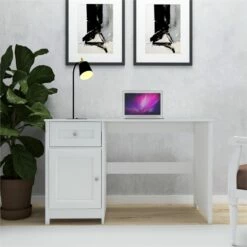 Boahaus Jeonju Modern White Computer Desk -CYMAX Sales 2742456 3 L