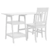 UrbanPro Modern Wood 2-Piece Writing Desk And Chair Set In White