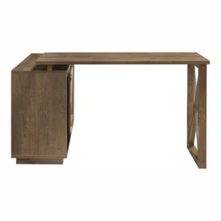 UrbanPro Reversible Transitional Wood L-Shape Desk In Walnut Oak -CYMAX Sales 2743293 2 L