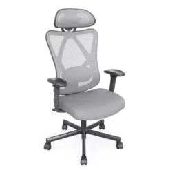 Bowery Hill Metal And Mesh Adjustable Office Chair In Gray Finish 18 Bowery Hill Metal And Mesh Adjustable Office Chair In Gray Finish -CYMAX Sales 2743591 2 L