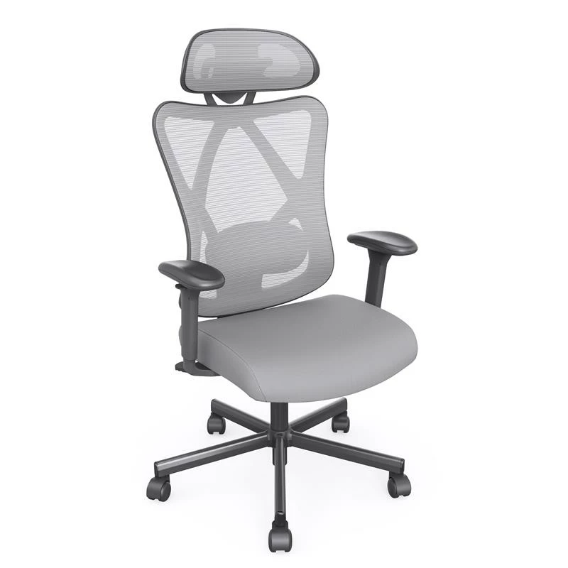 Bowery Hill Metal And Mesh Adjustable Office Chair In Gray Finish 5 Bowery Hill Metal And Mesh Adjustable Office Chair In Gray Finish - Image 3