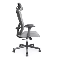 Bowery Hill Metal And Mesh Adjustable Office Chair In Gray Finish 19 Bowery Hill Metal And Mesh Adjustable Office Chair In Gray Finish -CYMAX Sales 2743591 3 L