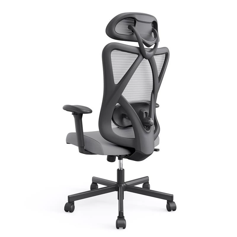 Bowery Hill Metal And Mesh Adjustable Office Chair In Gray Finish 7 Bowery Hill Metal And Mesh Adjustable Office Chair In Gray Finish - Image 5