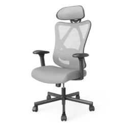 Bowery Hill Metal And Mesh Adjustable Office Chair In Gray Finish 22 Bowery Hill Metal And Mesh Adjustable Office Chair In Gray Finish -CYMAX Sales 2743591 6 L