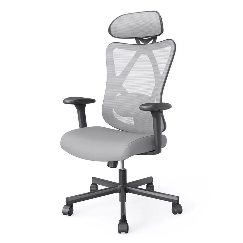 Bowery Hill Metal And Mesh Adjustable Office Chair In Gray Finish 9 Bowery Hill Metal And Mesh Adjustable Office Chair In Gray Finish - Image 7