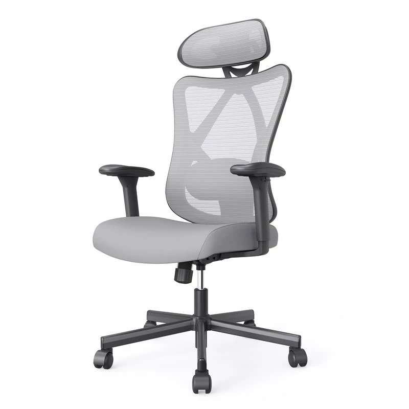 Bowery Hill Metal And Mesh Adjustable Office Chair In Gray Finish 10 Bowery Hill Metal And Mesh Adjustable Office Chair In Gray Finish - Image 8