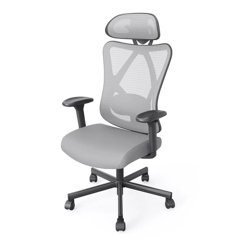 Bowery Hill Metal And Mesh Adjustable Office Chair In Gray Finish 11 Bowery Hill Metal And Mesh Adjustable Office Chair In Gray Finish - Image 9