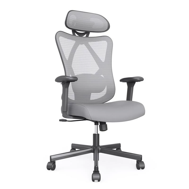 Bowery Hill Metal And Mesh Adjustable Office Chair In Gray Finish 12 Bowery Hill Metal And Mesh Adjustable Office Chair In Gray Finish - Image 10
