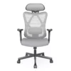 Bowery Hill Metal And Mesh Adjustable Office Chair In Gray Finish -CYMAX Sales 2743591 L