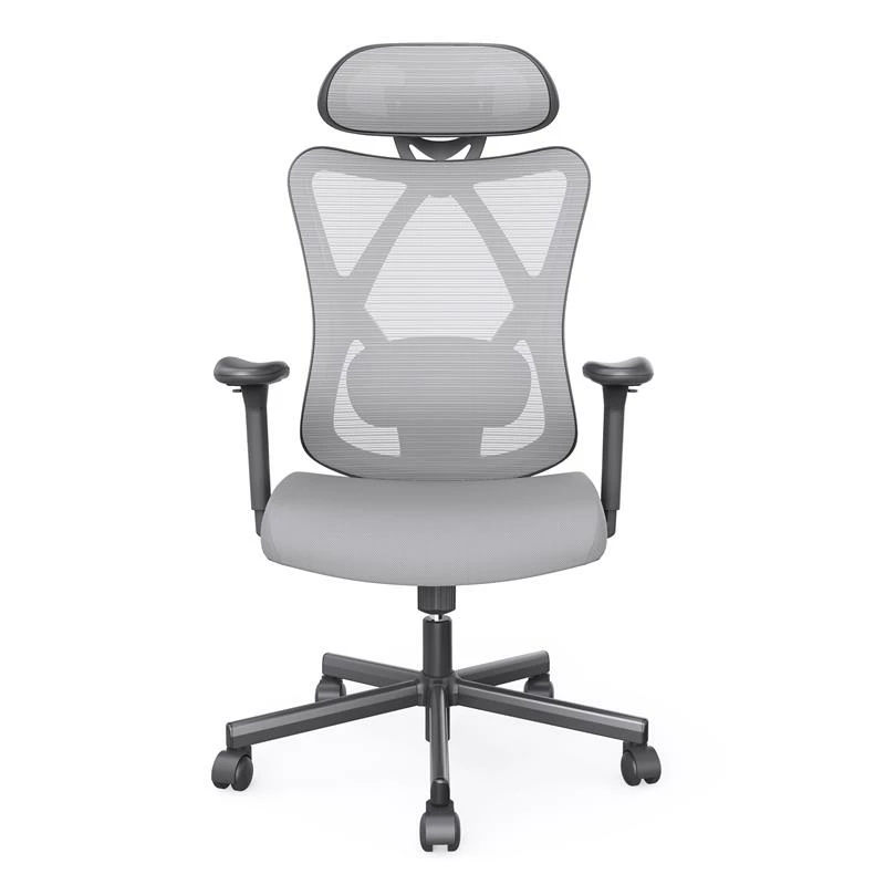 Bowery Hill Metal And Mesh Adjustable Office Chair In Gray Finish 3 Bowery Hill Metal And Mesh Adjustable Office Chair In Gray Finish