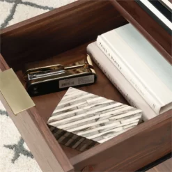 Sauder Clifford Place Engineered Wood Executive Desk In Grand Walnut 30 Sauder Clifford Place Engineered Wood Executive Desk In Grand Walnut -CYMAX Sales 2743855 11 L