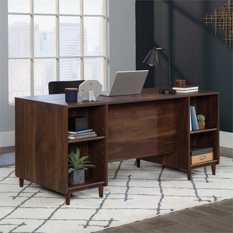 Sauder Clifford Place Engineered Wood Executive Desk In Grand Walnut 6 Sauder Clifford Place Engineered Wood Executive Desk In Grand Walnut - Image 4