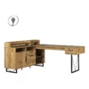 Urbanpro 59.5"W Engineered Wood L-Shaped Desk In Nordik Oak/Brown -CYMAX Sales 2746113 L