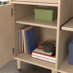 Pemberly Row Engineered Wood Credenza In Natural Maple Finish -CYMAX Sales 2747651 7 L