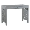Trellis Lane 1-Drawer Wood Accent Writing Desk In Gray