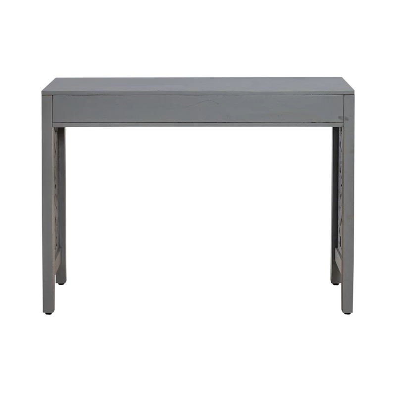 Trellis Lane 1-Drawer Wood Accent Writing Desk In Gray 7 Trellis Lane 1-Drawer Wood Accent Writing Desk In Gray - Image 5