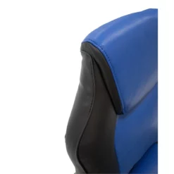 Poundex Furniture Faux Leather Office Chair In Black And Blue -CYMAX Sales 2750687 3 L