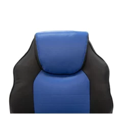 Poundex Furniture Faux Leather Office Chair In Black And Blue -CYMAX Sales 2750687 4 L