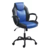 Poundex Furniture Faux Leather Office Chair In Black And Blue