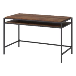 UrbanPro Modern Engineered Wood Writing Desk In Grand Walnut