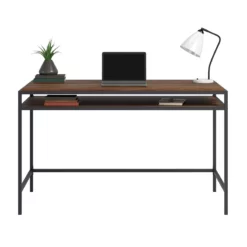 UrbanPro Modern Engineered Wood Writing Desk In Grand Walnut -CYMAX Sales 2753561 2 L