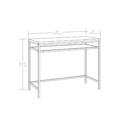 UrbanPro Modern Engineered Wood Writing Desk In Slate Gray Finish -CYMAX Sales 2753586 1 L