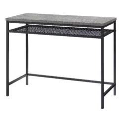 UrbanPro Modern Engineered Wood Writing Desk In Slate Gray Finish
