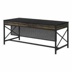 UrbanPro Engineered Wood / Metal 72x30 Table Desk In Carbon Oak