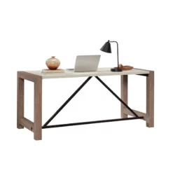UrbanPro Engineered Wood Executive Desk In Brushed Oak Finish 16 UrbanPro Engineered Wood Executive Desk In Brushed Oak Finish -CYMAX Sales 2753602 2 L