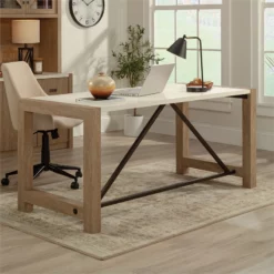 UrbanPro Engineered Wood Executive Desk In Brushed Oak Finish 18 UrbanPro Engineered Wood Executive Desk In Brushed Oak Finish -CYMAX Sales 2753602 4 L
