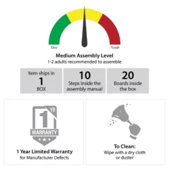 Ameriwood Home Novogratz Her Majesty Engineered Wood Writing Desk In Black -CYMAX Sales 2757699 8 L