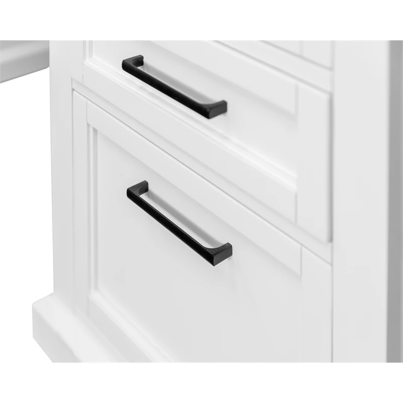 Modern Wood Executive Desk Office Desk Fully Assembled White 10 Modern Wood Executive Desk Office Desk Fully Assembled White - Image 8