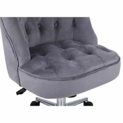 Pemberly Row Velvet Office Chair With Adjustable 360 Degree Swivel In Blue -CYMAX Sales 2761533 10 L 1
